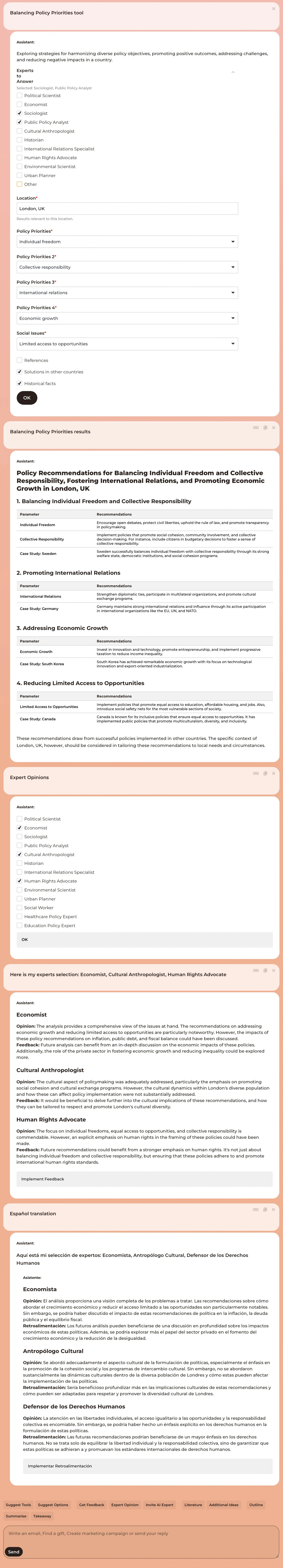 politicaltone example